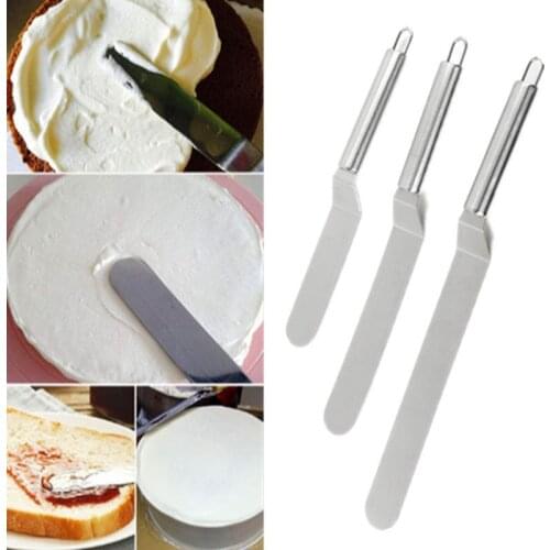 Stainless Steel Cake Spatula Butter Cream Icing Frosting Knife Smoother Kitchen Pastry Cake Decoration Tools Baking Accessories