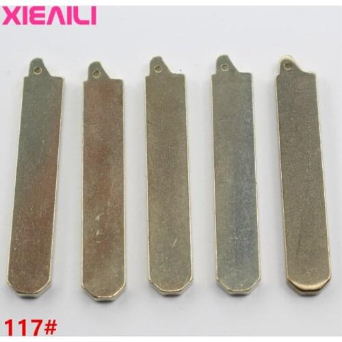 XIEAILI 50Pcs/lot 117# Metal Blank Uncut Flip Remote Key Blade For Honda 14 Accord/Crider S493