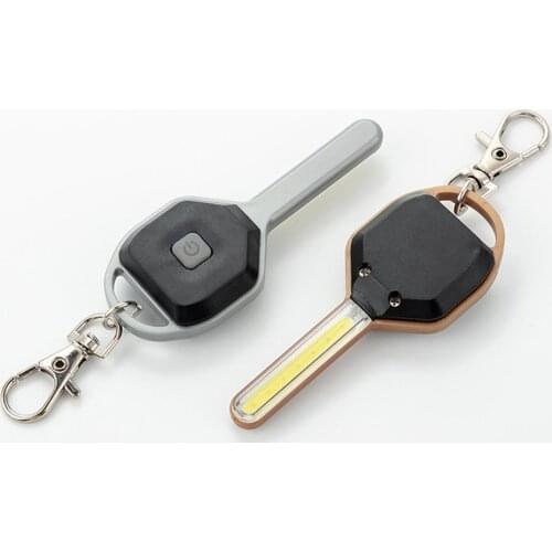 Mini COB LED Key Chain Flashlight Keychain Portable Keyring Light Torch Lamp Pocket Emergency Camping Lamp Backpack Light