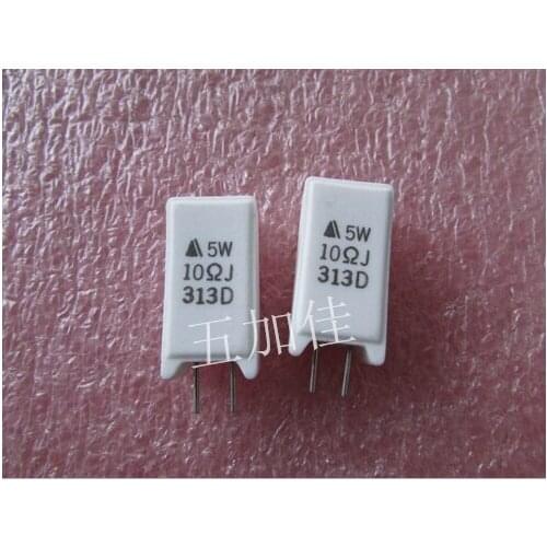 Original new 100% 5W 10RJ 10R 5% RF-5TJ100D vertical cement resistor (Inductor)