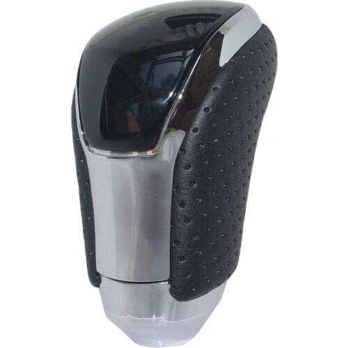 Punched Leather Piano Black Gear Shift Knob for Toyota Alphard Crown Lexus Camry RAV4 Land Cruiser Hiace Corolla Mazda M8x1.25