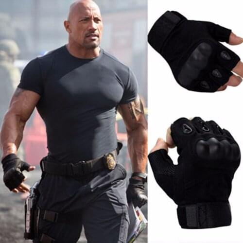 Half Finger Army Fight Tactical Gloves Men Protect Shell Carbon Airsoft Military Mittens Paintball Shooting Hunting Army Gloves