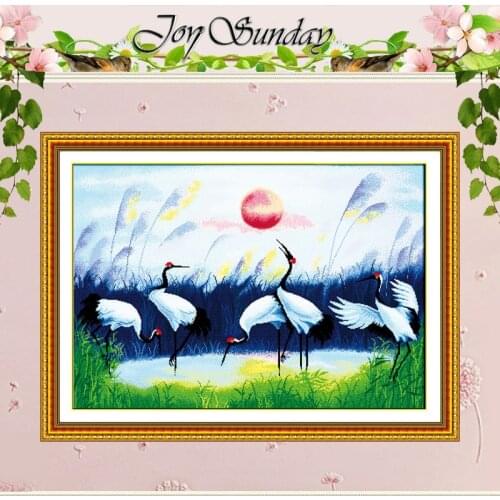 Five cranes picture Patterns Counted Cross Stitch DIY 11CT 14CT Cross Stitch Set Animals Cross-stitch Kits Embroidery Needlework