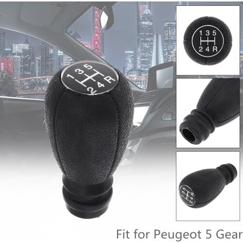 5 Speed ABS Black Car Manual Gear Shift Handball Knob Car Accessories Fit for Xantia C2 C3 C4 Peugeot 207Citroen Xsara