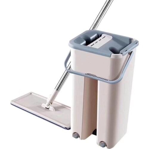 Self-Wringing Magic Mop Free Hand Washing Flat Mop Ultrafine Fiber Cleaning Cloth Home Kitchen Wooden Floor Mop Cleaner Househol