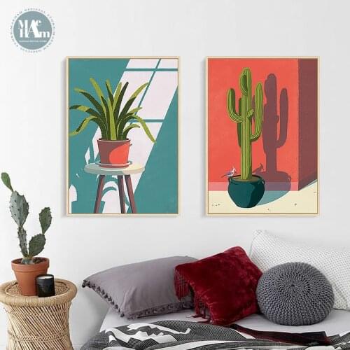 Nordic Decortive Canvas Painting sunshine plant abstract Prints Art Posters Prints Landscape Art Wall Picture Living Room