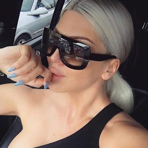 Big Frame One-piece Sunglasses Women Luxury Sun Glasses Gafas Female Vintage Goggle Oversized Shades Ladies UV400 Oculos