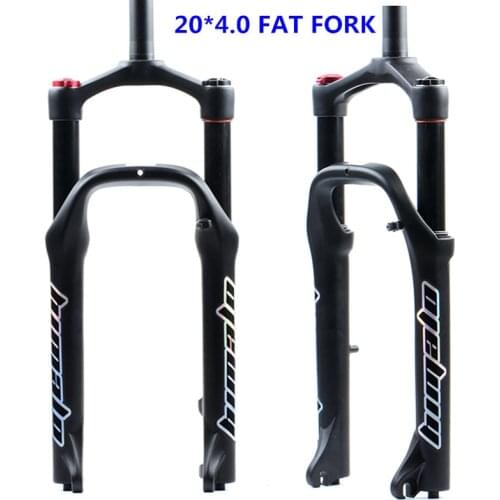 Bicycle fork MTB Moutain 20inch Bike Fat bicycle Fork Air Gas Locking Suspension Forks Aluminium Alloy For 4.0"Tire 135mm