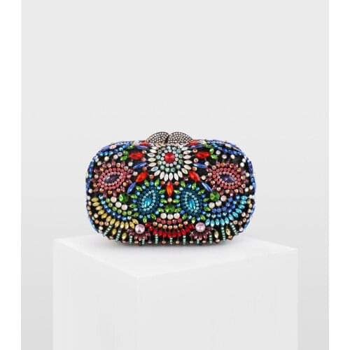 XIYUAN Luxury Crystal Diamond Evening Clutch Bag bridal Wedding Sparkly Rhinestone Cocktail banquet evening Bags pochette Purse