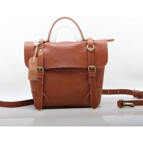 Women Genuine Leather Bag England Style Vintage Messenger Bags For Ladies High Quality Designer Handbags Shoulder Small Mini Bag