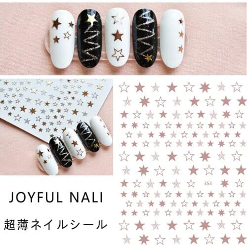 1Pcs 3D Stars Nail Art Sticker 12colors Decal Nail Decorations DIY Design Manicuring Decoration Gel Polishing