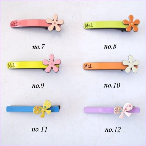 10 BLESSING Good Girl 2.5" Acrylic Hair Bow Clip Crown butterfly Flower Women