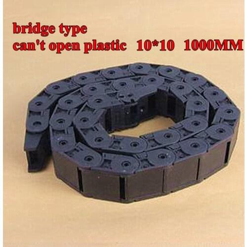 10mmx10mm Plastic Cable Drag Chain Wire Carrier with End Connector Length 1m for 3D Printer CNC Router Machine Tools