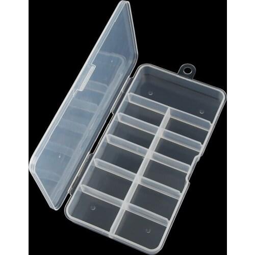 11 Grids Plastic Storage Box Case FOR 100PC Nails French False Half Nail Art Tips Acrylic UV Gel Tools Empty Container jn25-PU