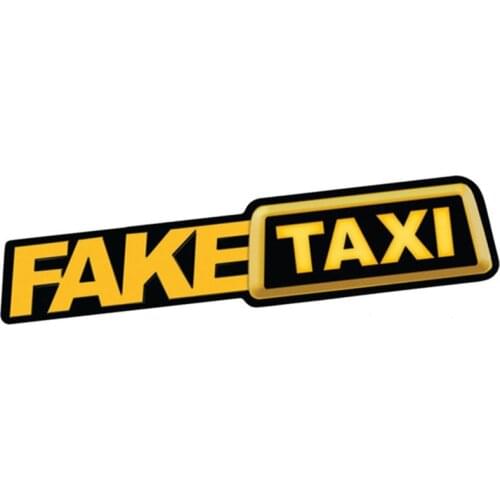 2Pcs FAKE TAXI Car Sticker Decal Emblem Self Adhesive Vinyl Stickers for Car Van AC889