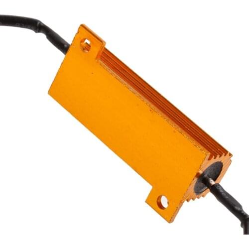 2x LED DRL Fog Light Canbus 50W 6Ohm Load Resistor Canceller Decoder DC 12V T3ED