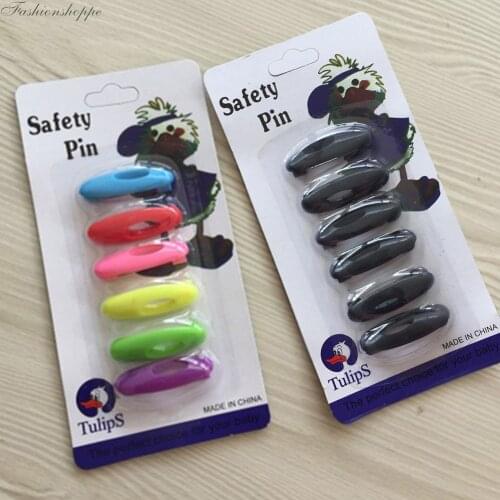 6Pcs/lot Plastic Safety Brooch Pins For Women Muslim Hijab pin Islamic Scarf Enamel Pin buckle Accessories headscarf decoration