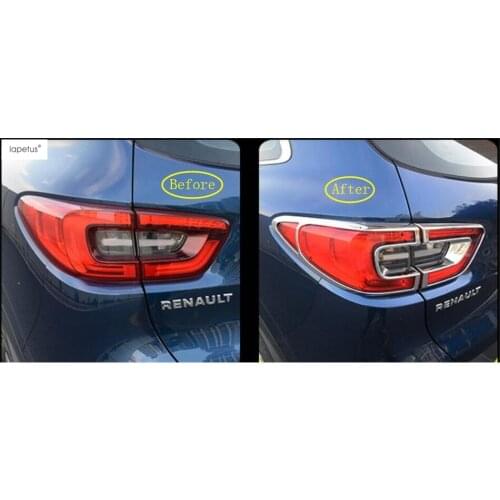 Lapetus Accessories For Renault Kadjar 2016 2017 2018 Rear Trunk Tailgate Tail Lights Lamp Molding Cover Kit Trim 4 Pcs / Set