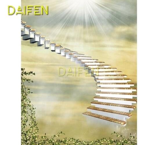 DIY 3D Diamond mosaic Full Round Diamond painting Full Square Diamond embroidery Cross stitch walk to heaven stairs sunlight