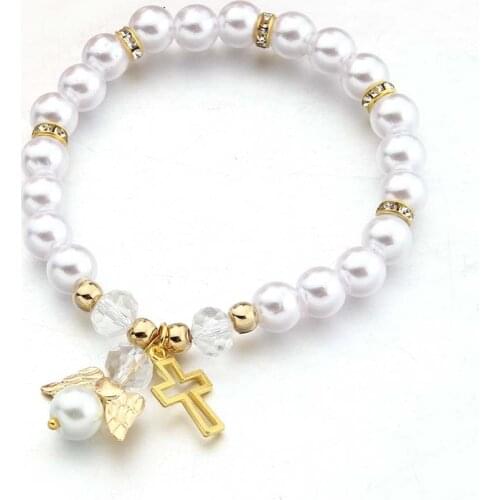 Wedding Favor and Gift For Guests Angel Cross Bracelet Kids Party Favor Bridal Shower Bridesmaid Gift