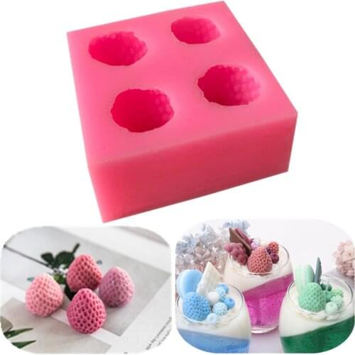Fruit Strawberry Silicone Mould Fondant Chocolate Jelly Making Cake Tool Decoration Mold Oven Steam Available DIY Clay Resin Art