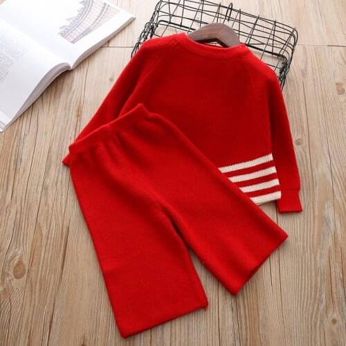 Little Girls Clothing Set Sweater Clothes For Girls Toddler Knitting Outfits Suit 2018 Fashion Soft Cute Product High Quality 5T