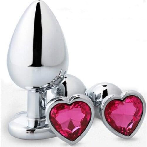 Heart Shaped Metal Anal Plug Sex Toys Anal Toys Butt Plug Stainless Steel Anal Plug Women Adult Sex Products Plug Anal Prostate