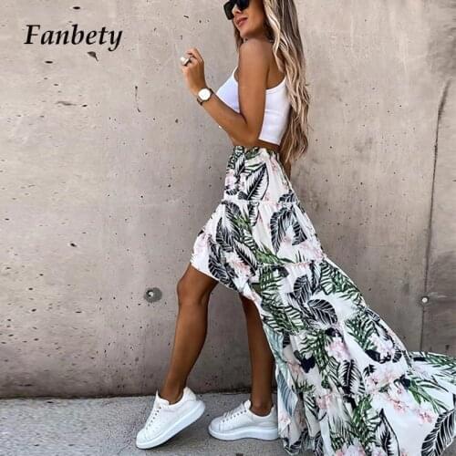 Office Lady Fashion Flowy Irregular Skirt Elegant Draped Ruffle Party Dress 2021 Summer Women Temperament Flowy Irregular Skirt