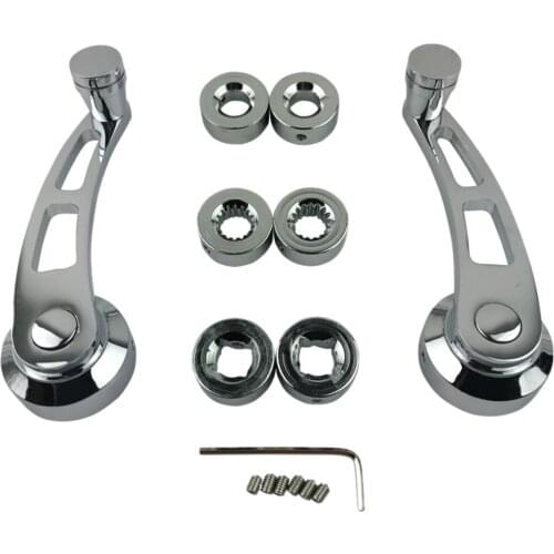 Manual Window Crank Handle Trim Cover Dark Gray Kit Pair of 2 for Ford for Chrysler