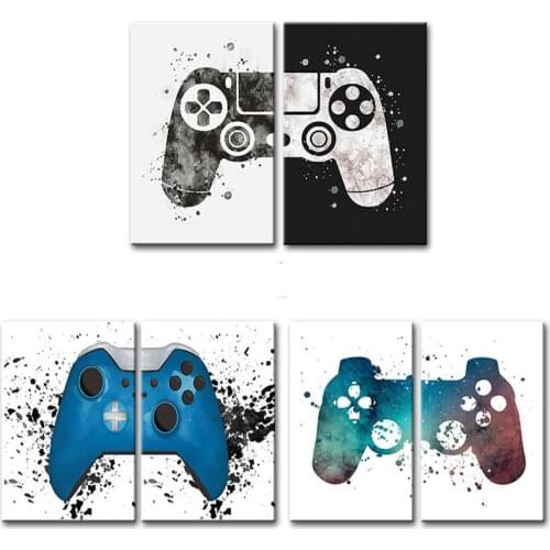 Gaming Boys Wall Art Canvas Painting Pictures Video Game Geek Art Posters and Prints Wall Pictures Gamer Gift Gaming Room Decor