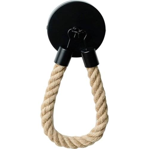 Wall Mount Toilet Paper Holder Towel Rack Hanging Rope Toilet Paper Roll Holder