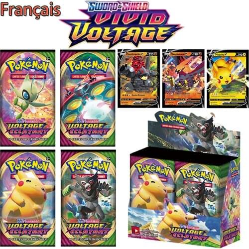 New Pokemon Card Featuring 360 V VMAX Game DARKNESS ABLAZE VIVID VOLTAGE French Version Tag TeamShining Cards