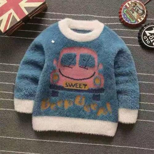 Children boys Thick Warm Sweaters autumn winter little Girl Boy Clothes Fashion Cute Toddler Girl Clothes 1-6T Wear