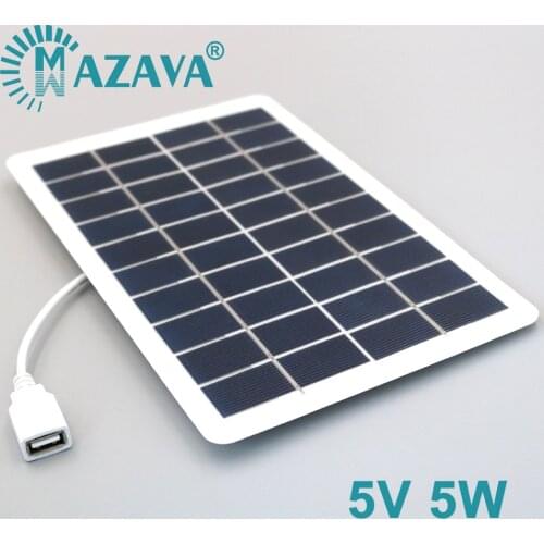 5W USB Solar Panel 1000mA 5 W 5 V Portable Solar Charger Pane Climbing Fast Charger Travel DIY Solar Charger Generator