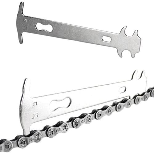 Portable Bicycle Chain Wear Indicator Checker Repair Tool Bike Chain Gauge/Repair Measurement Ruler Checker Stretched Tool