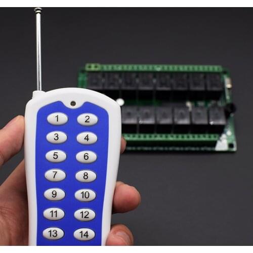 DC 12V 24V 16CH RF Wireless Remote Control switch 1000 m Agriculture security industry control new power on and off