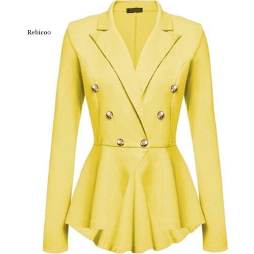 Rebicoo Women's Blazers With Short Sleeves