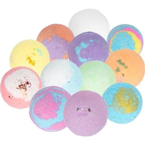 Hot Sale 12Pcs/Set Bubble Bath Ball Moisturizing Smoothing Skin Soft Shower Salt Aromatherapy Bubble Bath Balls