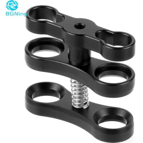 1" Inch Standard Ball Clamp Butterfly Clip for the Double 1" Ball Mount Connector Underwater Diving Light Arm System for Gopro