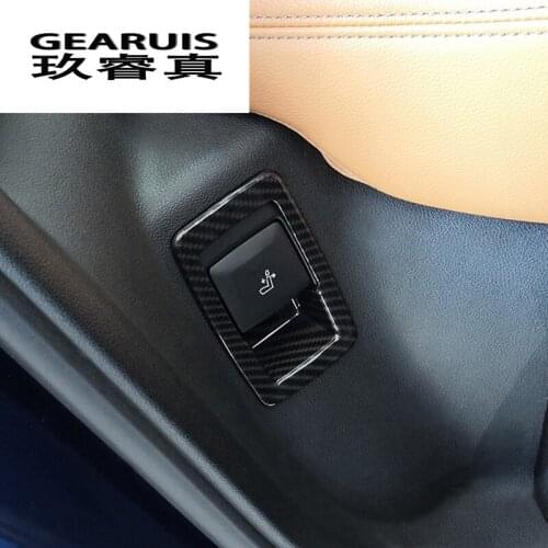Carbon fiber Car Styling Seat adjustment button switch trim Window Lifter Covers Stickers frame For BMW X3 G01 Auto Accessories
