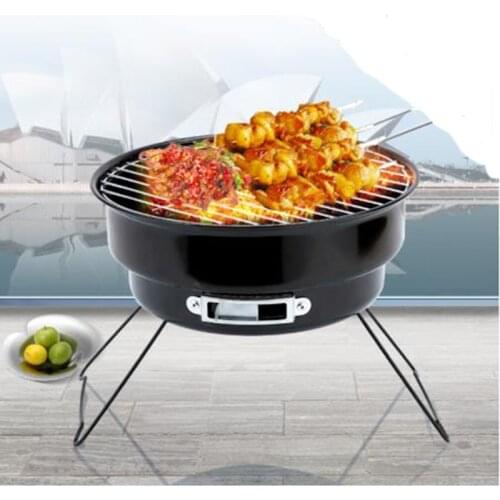 Outdoor mini bbq grill Stainless Steel Household Family Party Barbecue Brazier Charcoal Portable BBQ Cooking Tools For Camping