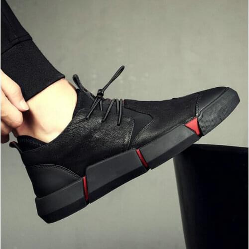 YBQJOO Men's Leather Sneakers
