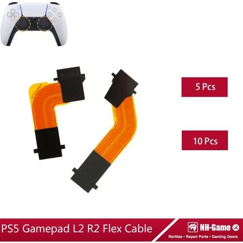 10pcs Free Shipping Flex Cable For PS5 Controller L2 R2 Connect For Gamepad Motor Ribbon Cable Adaptive Trigger Left and Right