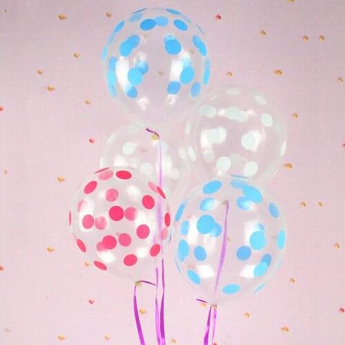 10pcs Latex Balloons Printed Polka Dot Clear Balloon Christmas Wedding Birthday Party Decoration Transparent Helium Balloon