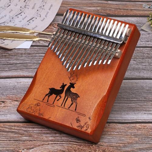 17 Keys Kalimba Thumb Piano High Quality Wood Mbira Body Musical Instruments With Learning Book Kalimba Piano Christmas Gift