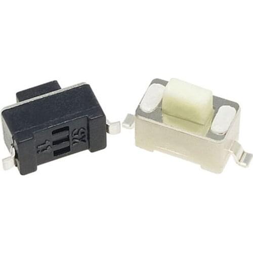 3 * 6 * 5 chip micro touch key switch 2 pin / 2p white / Black environment friendly high temperature resistant 3x6x5mm (20pcs)