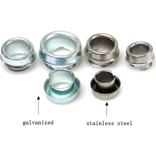 4pcs Hose iron cover leather sleeve copper sleeve buckle steel wire tubing sleeve