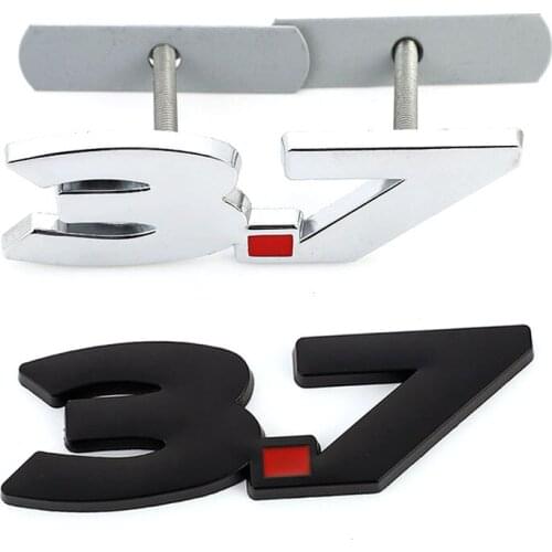 Car Sticker 3.7 Logo Front Hood Grille Badge Emblem Trunk Decals for Infiniti Q50 Q50S Q50L G37 Q30 QX60 Q70 G25 QX70 FX35 FX37