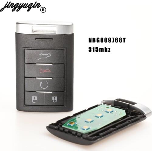 Jingyuqin For Cadillac SRX CTS XTS DTS 2010 2011 2012 2013 2014 keyless Entry Car Key NBG009768T 5 Buttons Remote Car Key 315MHZ