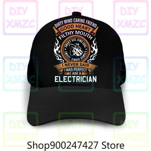 I Am An Baseball Cap Electrician Men Hats Hipster Tv Plus Oneck Cotton Hats Funny Hatss